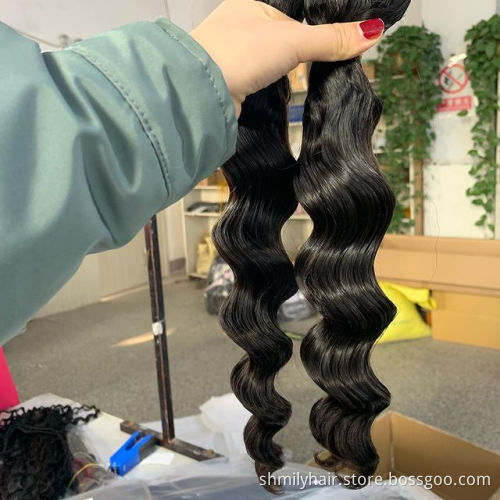 Wholesale Raw Indian Temple Hair 100% Human Hair Extension Bundle, Double Drawn Cuticle Aligned Mink Raw Virgin Human Hair